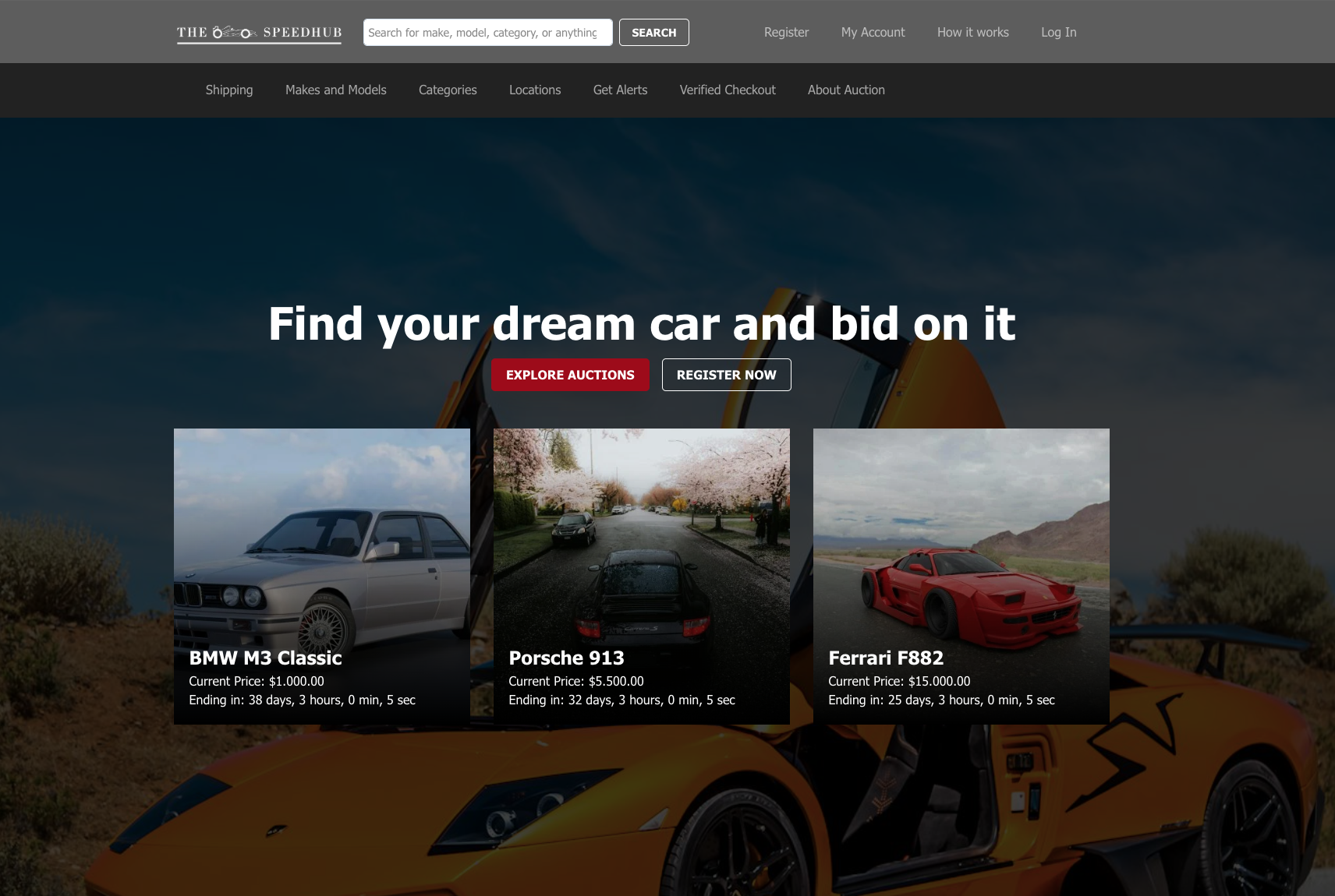 Auction Software Interface
