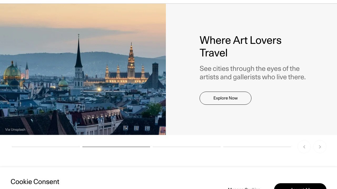 Artsy homepage screenshot