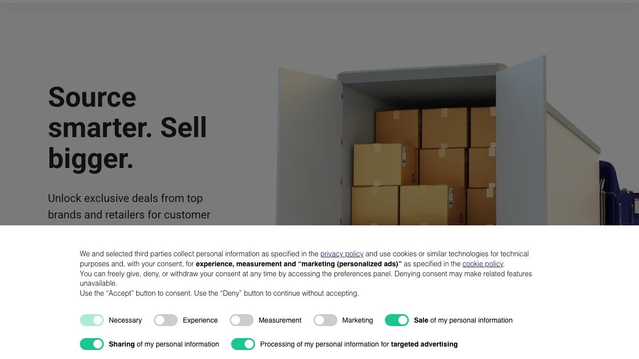 Direct Liquidation homepage screenshot