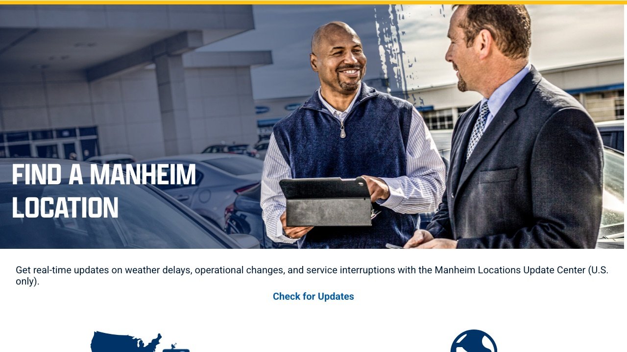 Manheim homepage screenshot