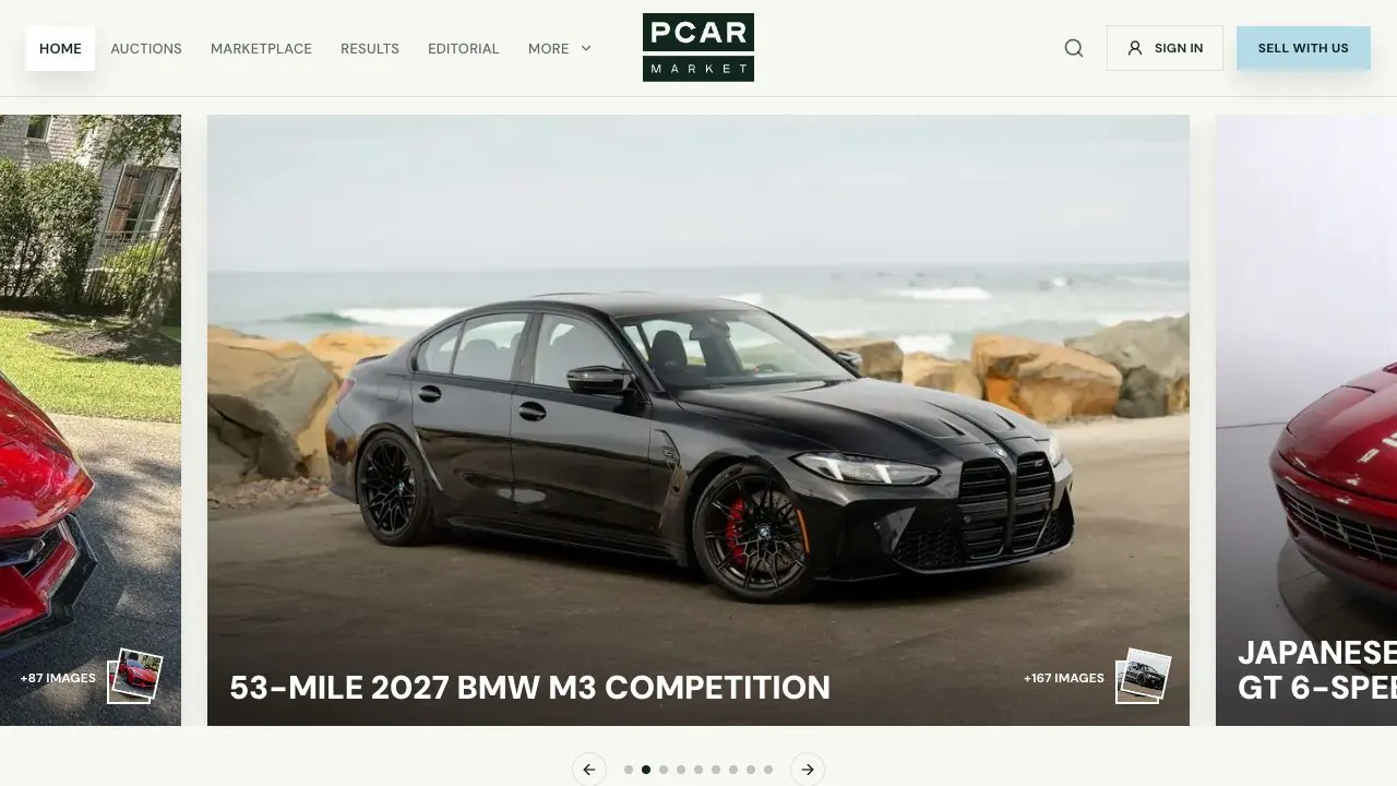 PCARMARKET homepage screenshot